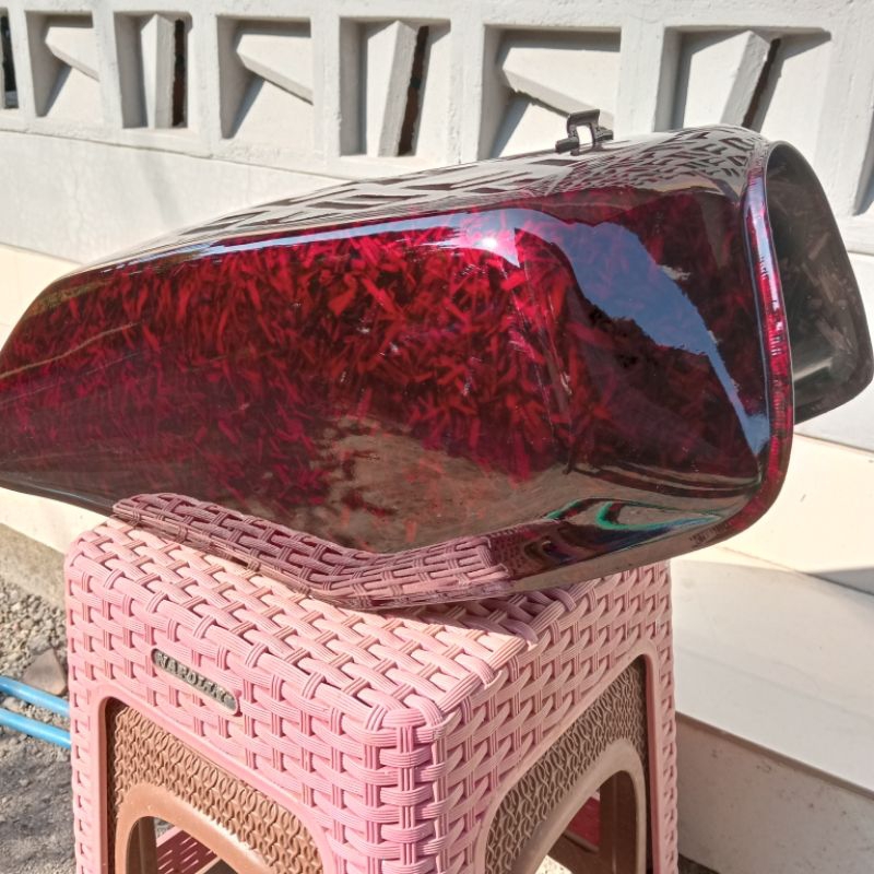 TANKI BENSIN YAMAHA RX KING COSTUM CARBON CELUP