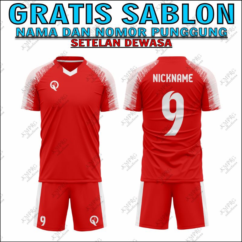 JERSEY FUTSAL CUSTOM NAMA DAN NO PUNGGUNG PRC004