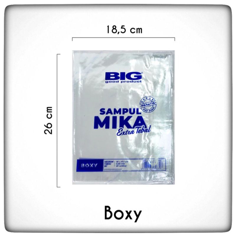 

BIG Sampul buku mika tabal 60 micron/0,06mm ukuran BOXY