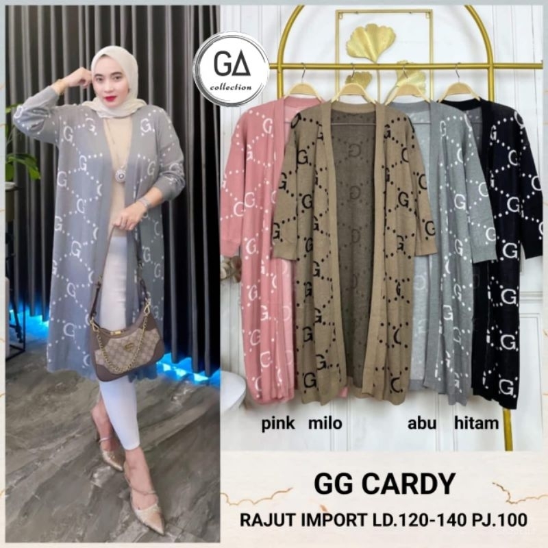 CARDIGAN LONG TUNIK JUMBO/GG/CARDIGAN WANITA RAJUT IMPORT JUMBO LD 140 CM FIT XXXXL