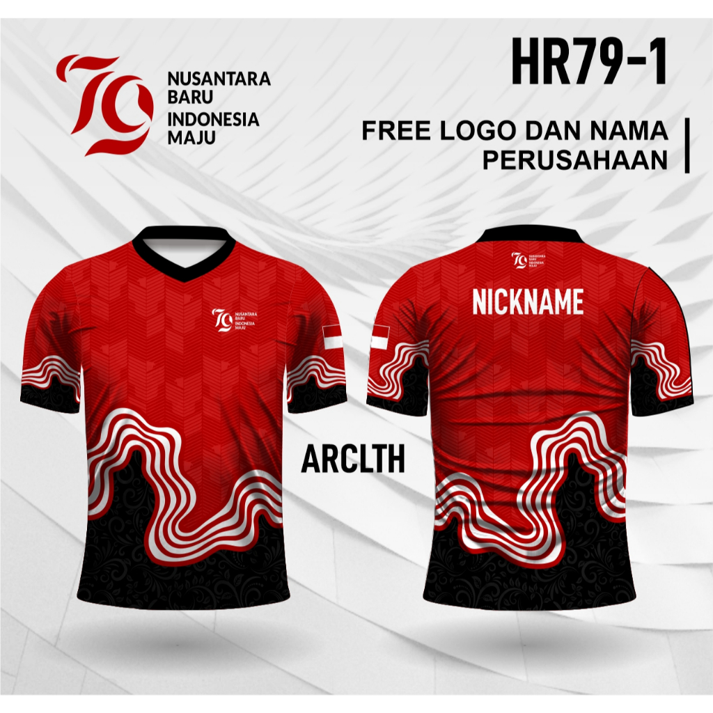 Jersey HUT RI 79 Indonesia Baju Kemerdekaan INDONESIA Kaos HUT RI