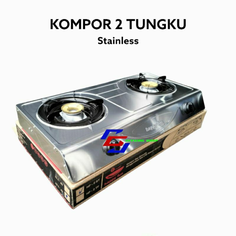 PROMO KOMPOR 2 TUNGKU HAPPY FUN / TECSTAR / KOMPOR GAS STAINLESS TEFLON