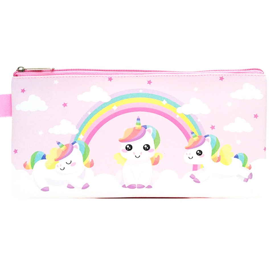 

EKSKLUSIF Mini Case Unicorn Pink Muda Organizer Pencil Case Tempat Pensil Travelling Organizer