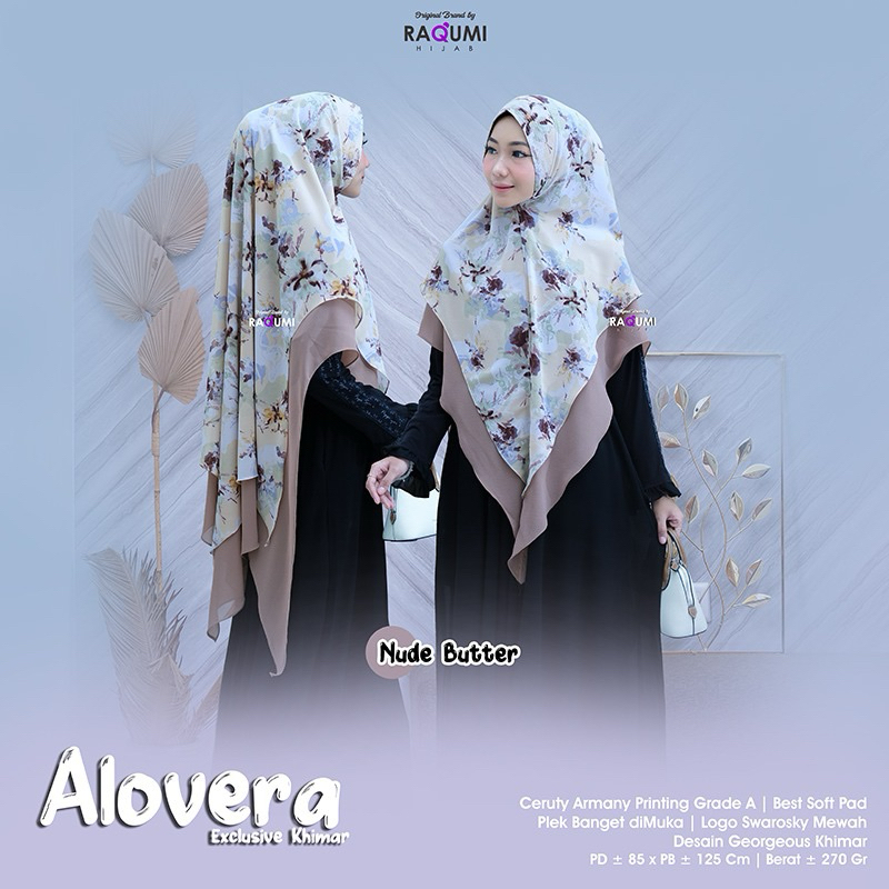 Alovera Exclusive Khimar Original Raqumi Hijab Khimar Raqumi Khimar Motif