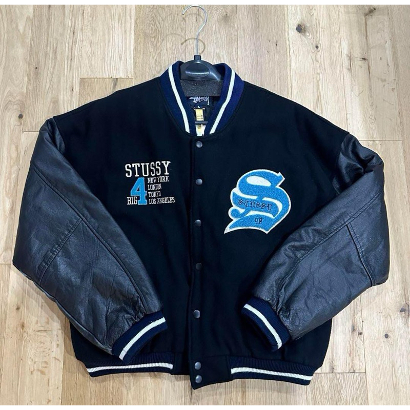 VARSITY VINTAGE JACKET STUSSY 90's BIG FOUR