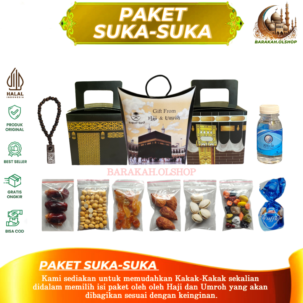 

Paket Suka Suka Oleh Oleh Haji Dan Umroh - Isi Paket Pilih Sendiri Custom