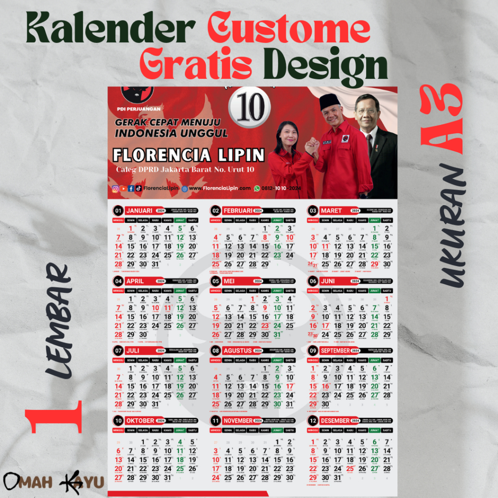 

KALENDER KAMPANYE MURAH / CUSTOME A3 DUPLEK 250