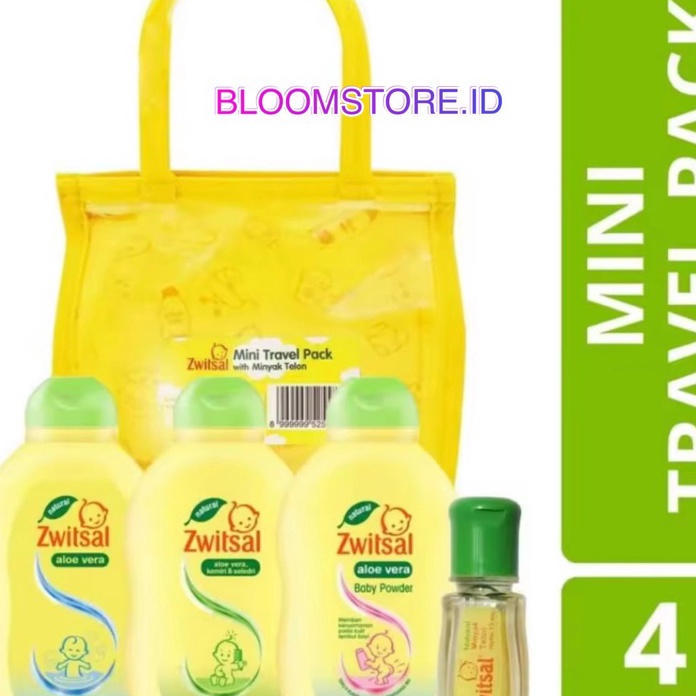 HJ6 ZWITSAL Baby Safe Mini Travel Pack Gift Set Kecil Kit 4pcs 4 pcs Bayi Minyak Telon Hair Lotion B