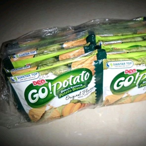 

Biskuit Kentang Deo Go! Potato 10g Kemasan 20 Sachet