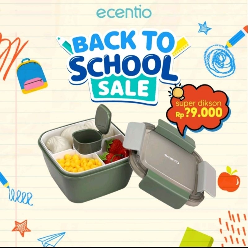 Kotak Makan Double Layer Ecentio