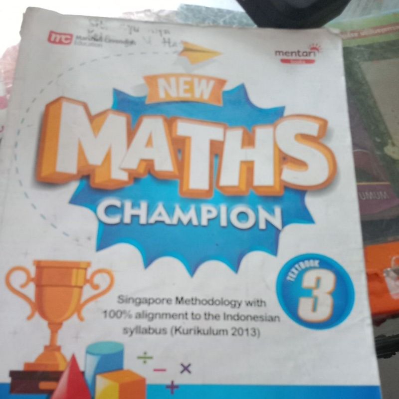 Buku new maths champion 3 SD textbook and work book