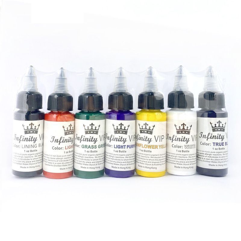 7 Warna 30ml Tinta Tato Set Ink Tato Pigmen Tinta Tinta Tattoo Pewarna Tato Kulit Kecantikan Tattoo