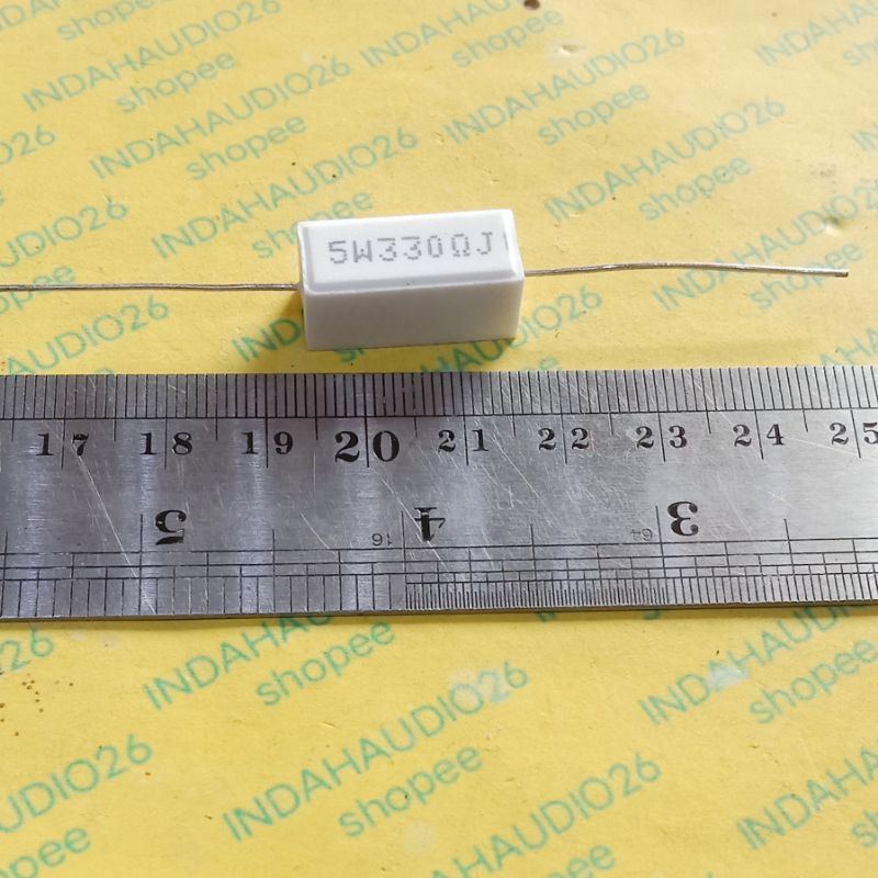 TAIWAN 330R 5W resistor 330 ohm KAKI TEBAL LEMAS TEMBAGA 5 watt  5watt kapur 5 w