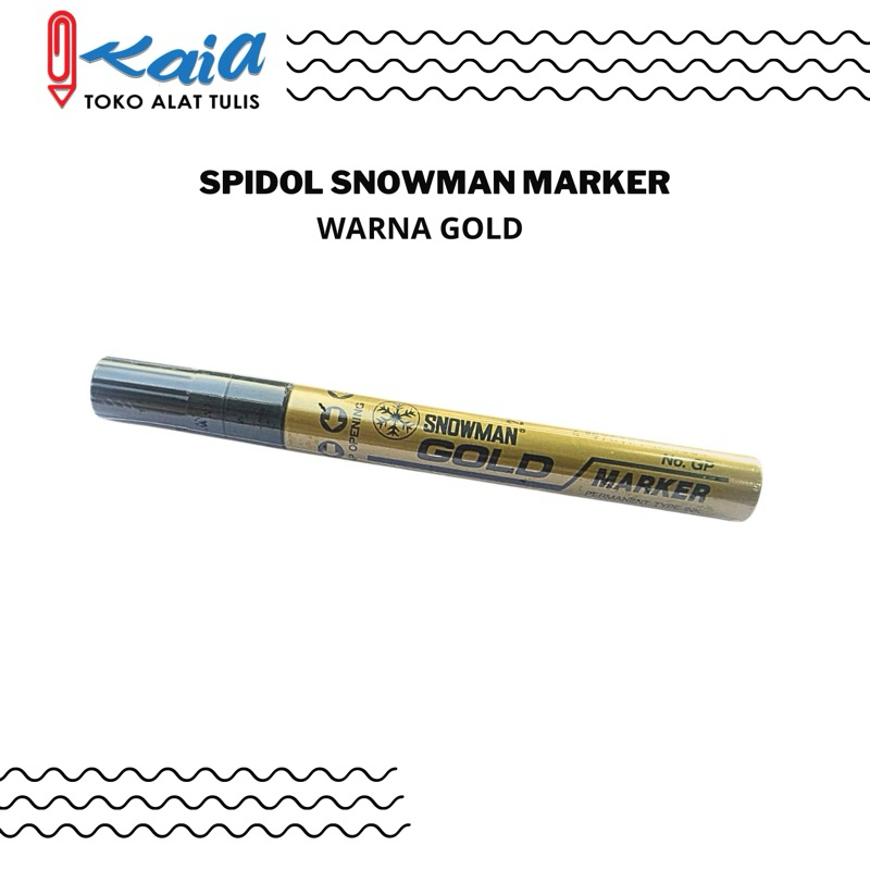 

SPIDOL SNOWMAN MARKER WARNA GOLD