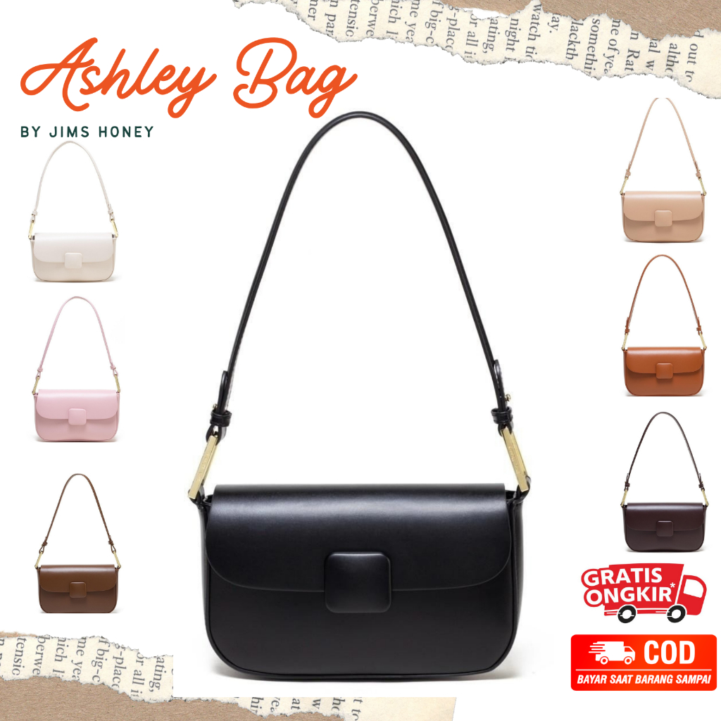 Jims Honey Ashley Tas Selempang Bahu Wanita Elegan Korea Polos Simpel