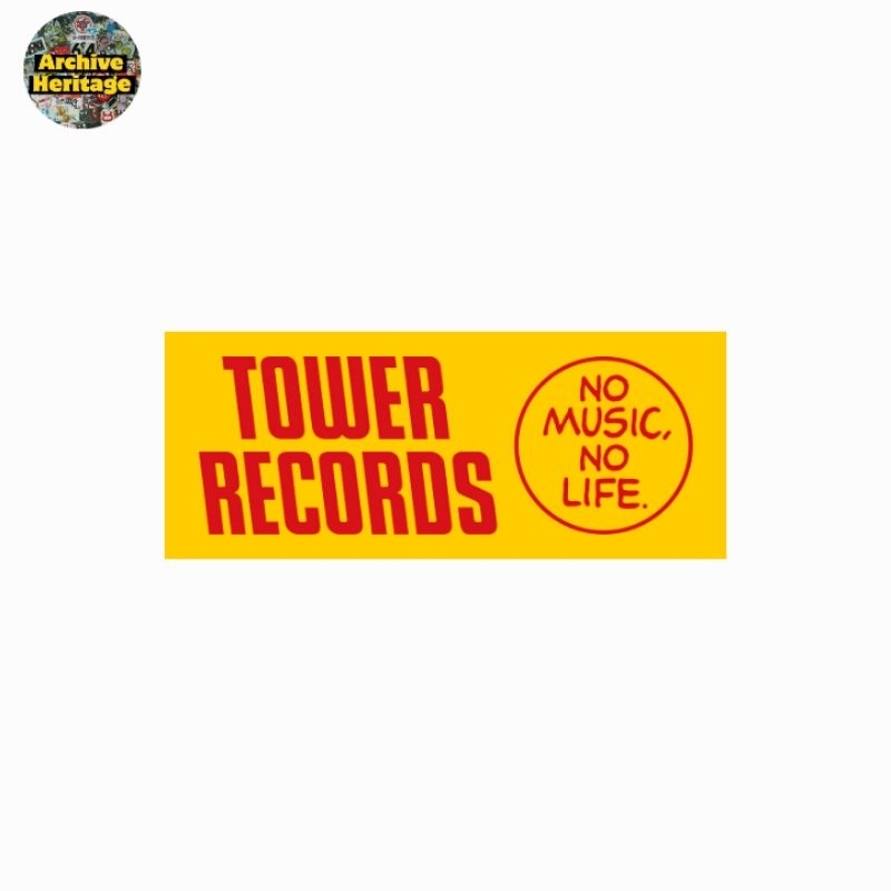 

sticker Tower Records No Music No Life logo label musik stiker