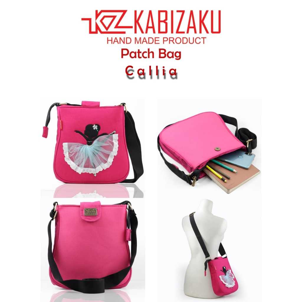 Tas Kabizaku Patch Bag Callia | Tas Selempang | Shoulder Bag | Tas Kabizaku