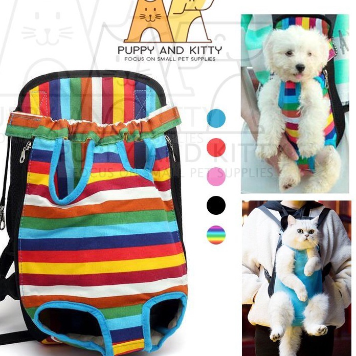 KF7 Gendongan Kucing Gendongan Anjing Kecil Tas Gendong Kucing Depan Belakang Tas Travel Kucing Pet 