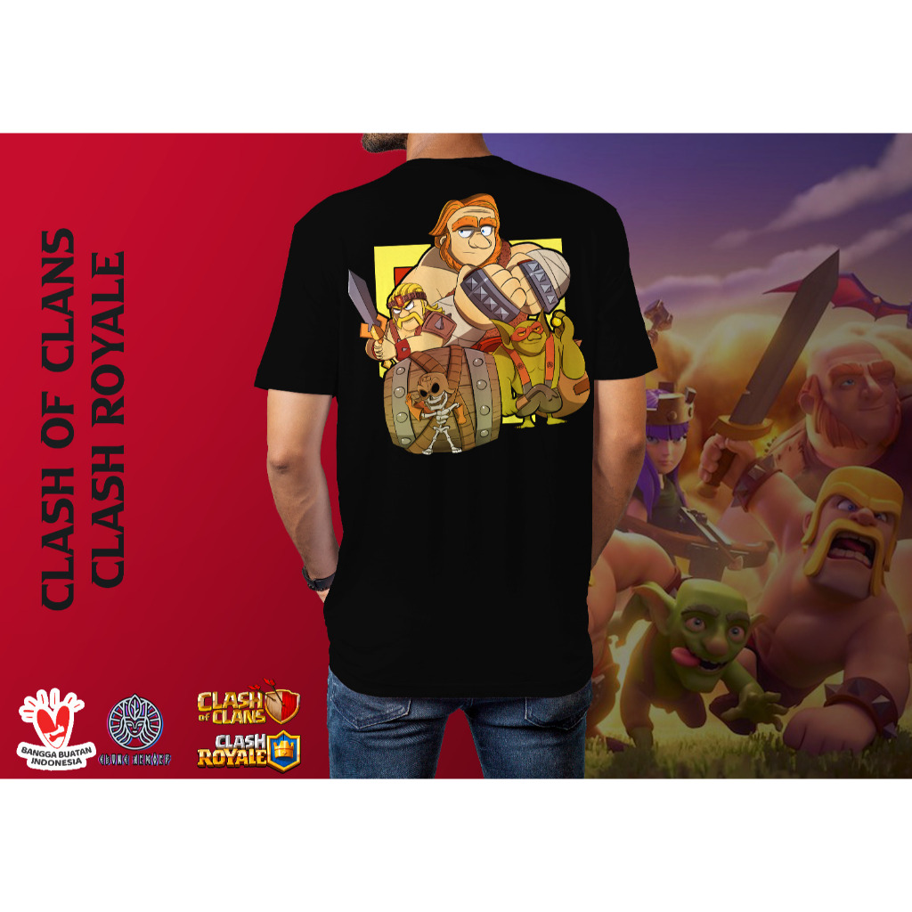 Kaos Baju Clash of Clans Clash Royale Super Troops