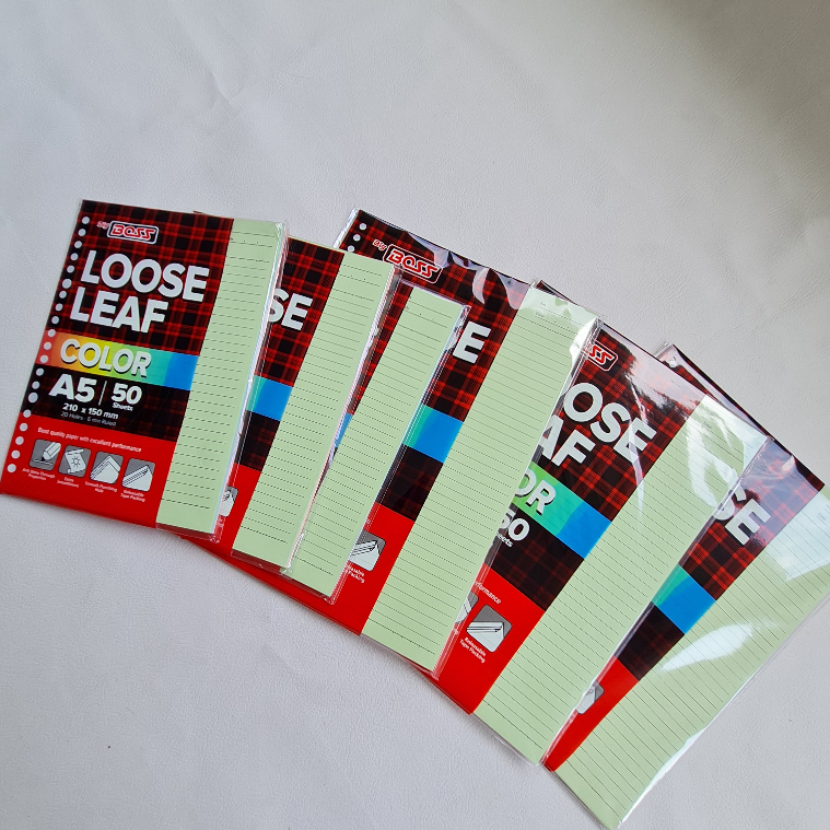 

Loose Leaf A5/B5 Big Boss Color Rainbow 50 Lembar Isi Kertas Binder