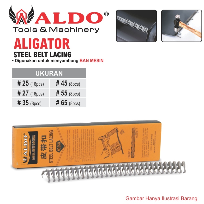 ALIGATOR / SAMBUNGAN BAN KONVEYOR / KUKU MACAN MERK ALDO
