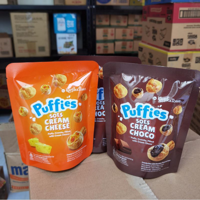 

Puffies soes cream keju choco by KartikaToast 33gr