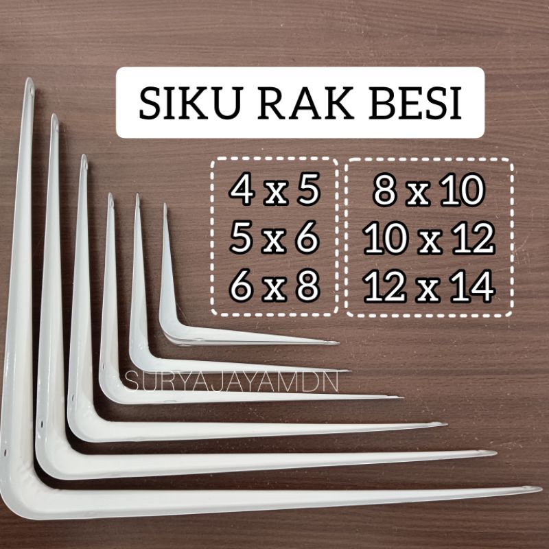 SIKU RAK BESI / SIKU DINDING L 5 INCH X 6 INCH TEBAL / RAK BESI SOKONG