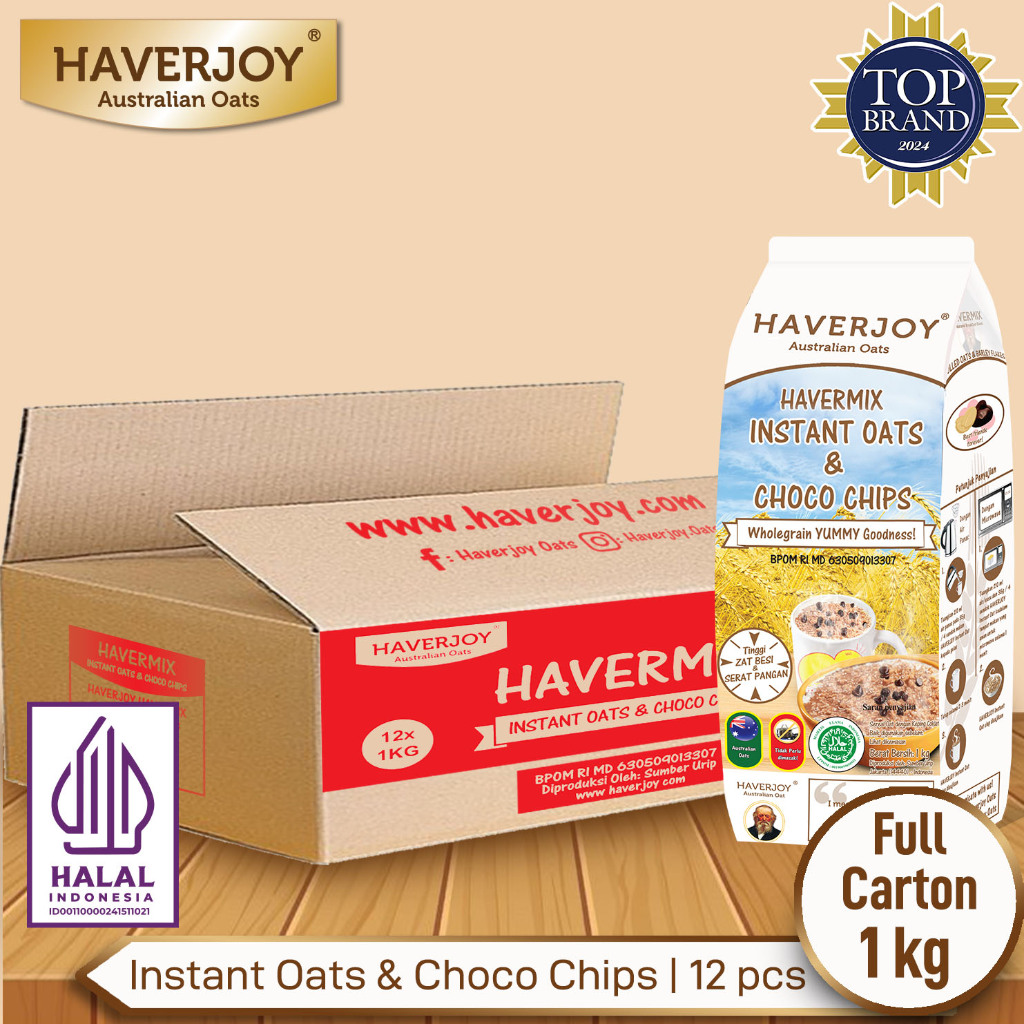 

Havermix Full Carton Instant Oats & Choco Chips 1 Kg