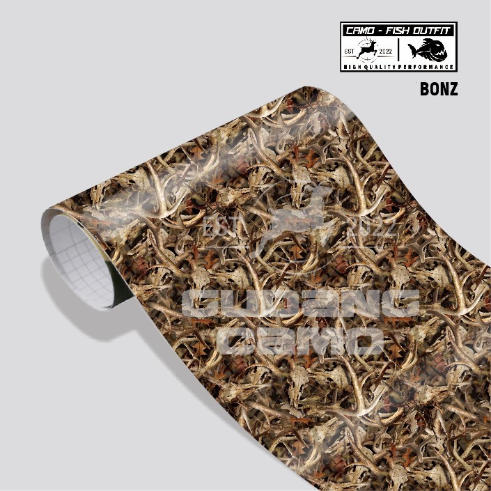 

Sticker Stiker Camo Camaouflage Murah..Motif BONZ Uk. 100 x 50 cm