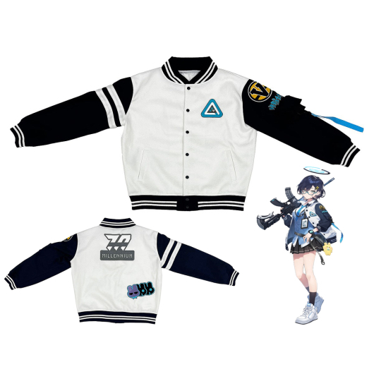 Blue Archive Chihiro Kagami Varsity Jacket cosplay jaket anime game merchandise kostum karakter jepa