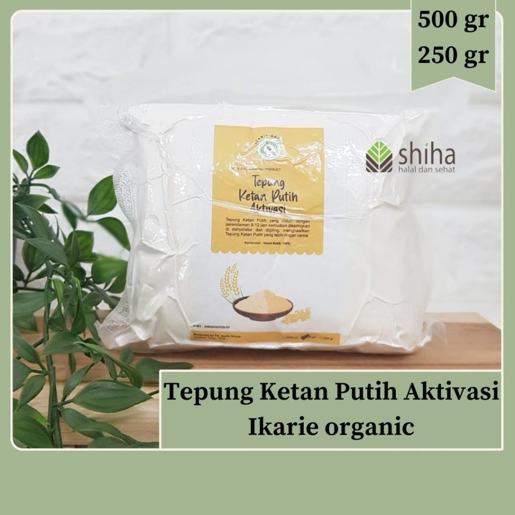 

Tepung Ketan Putih Aktivasi 250gr - Ikarie Organic l Waring Shiha