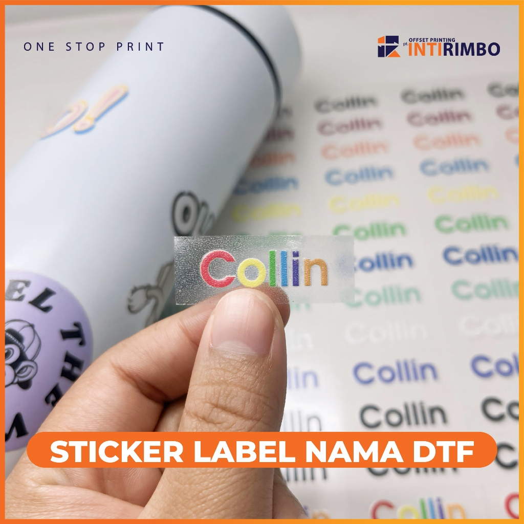 

INTIRIMBO - Custom Stiker Label Nama DTF / Large Format Sticker Sekolah Anak / Mata Pelajaran Bahan Anti Air Berkualitas