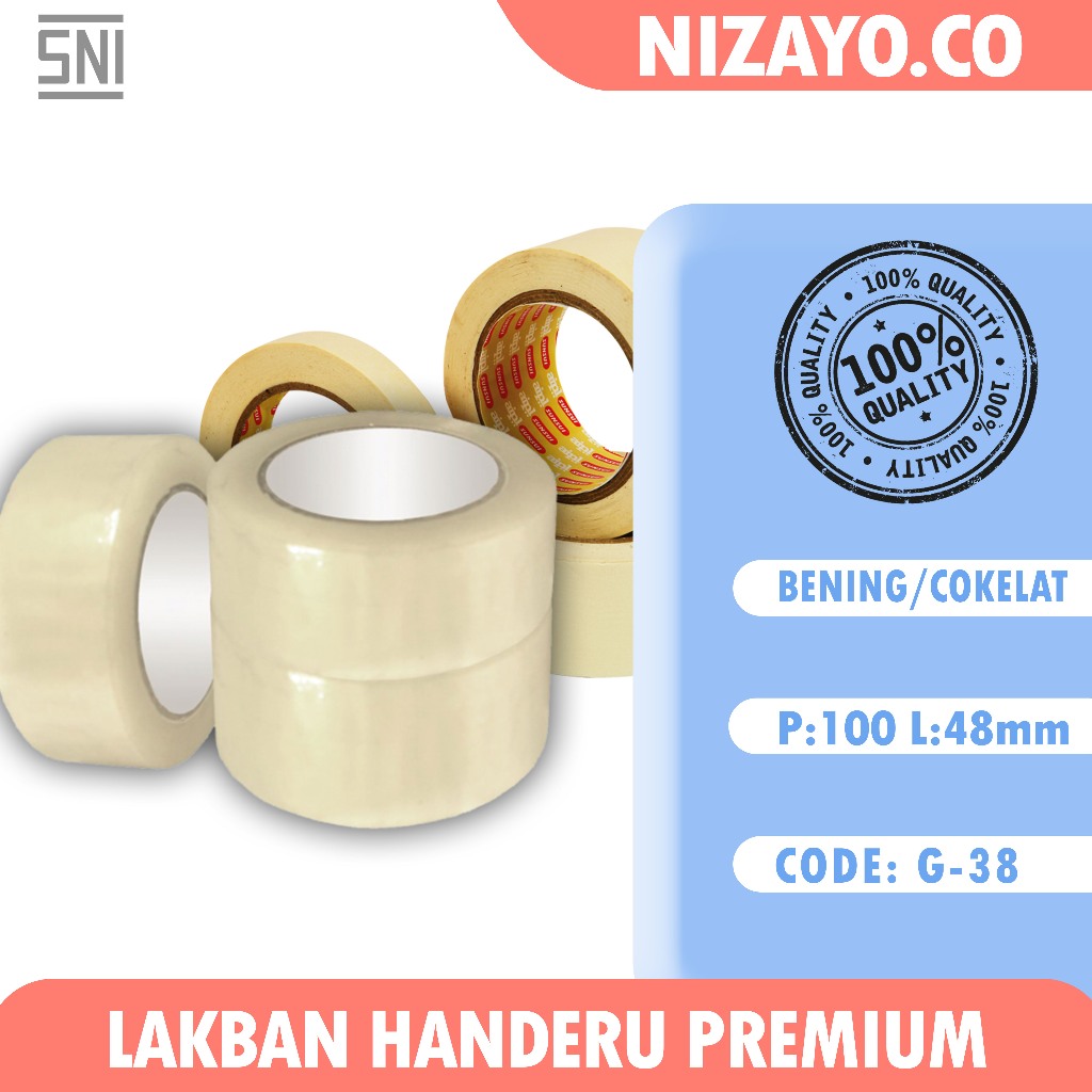 

Lakban Bening - Lakban Cokelat OPP HANDERU Ekomonis 45mm x 100 Yard NZY