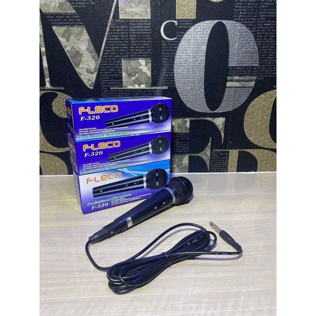 Mic Microphone Professioanl Karaoke Fleco F-317 New/F-320/F-333/F-318 Murah Berkualitas Panjang Kabe