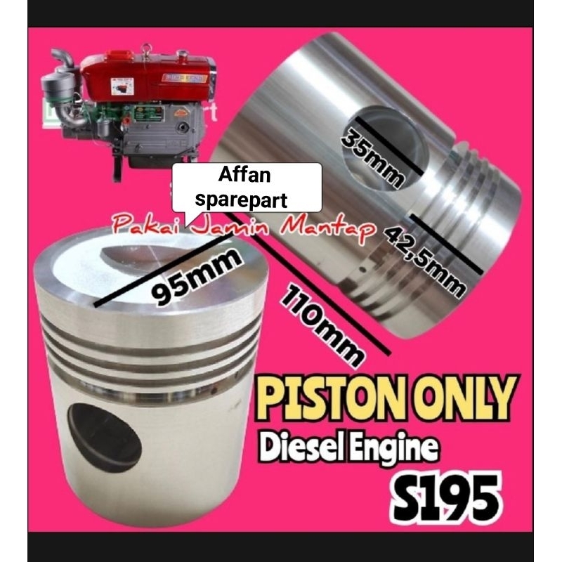 S195 PISTON SEHER MESIN PENGGERAK DIESEL S195 ( 12 PK ) DONGFENG S 195