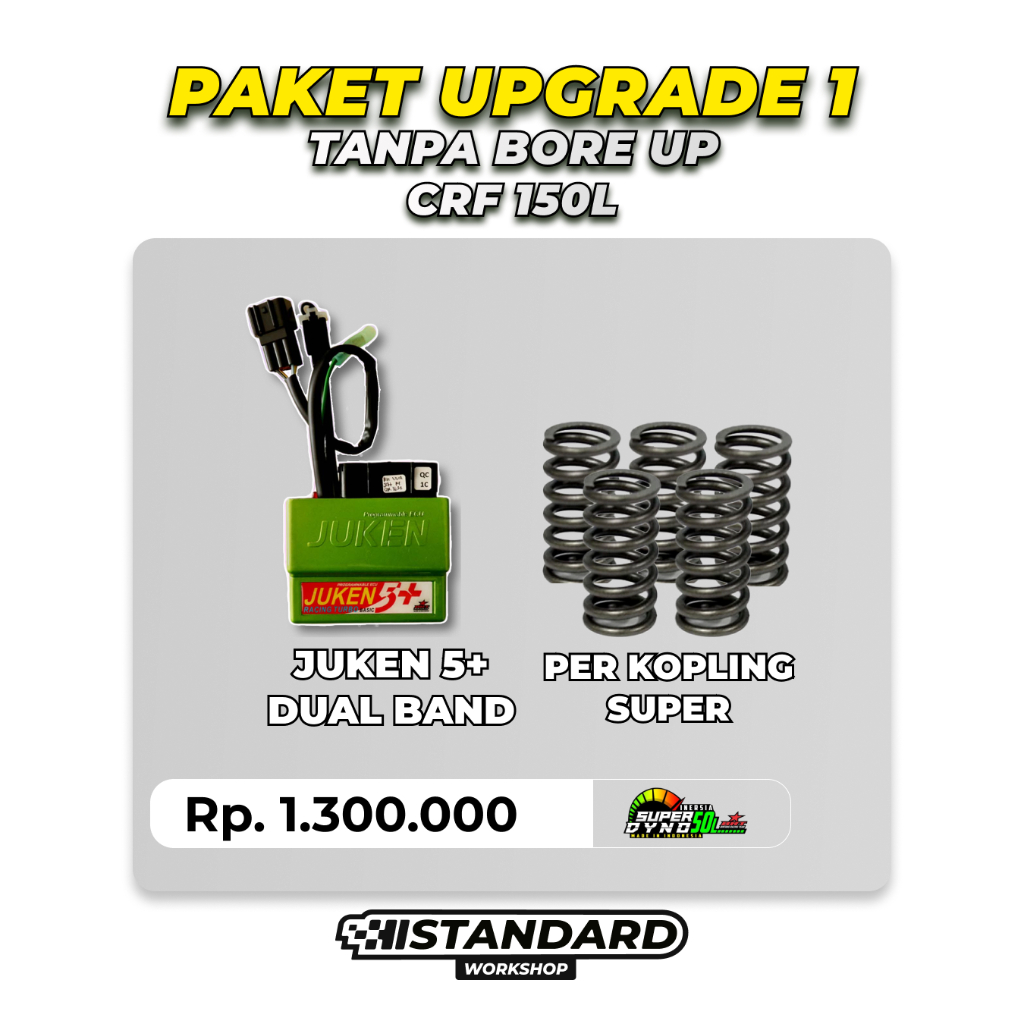 PAKET UPGRADE TANPA BORE UP CRF 150L JUKEN 5+ PER KOPLING PER KLEP MASTER CAM TB CRF