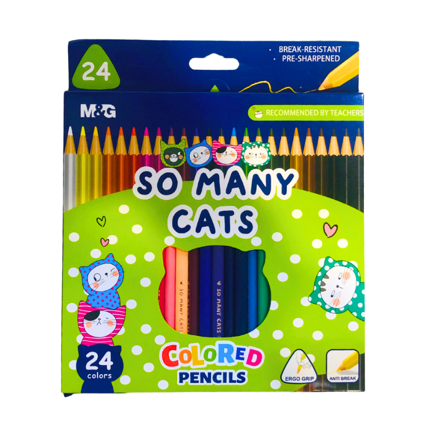 

Pensil Warna Segitiga M&G So Many Cat 24 Warna #AWP343A2 Motif Kucing Lucu Colour Pencil So Many Cat Edition
