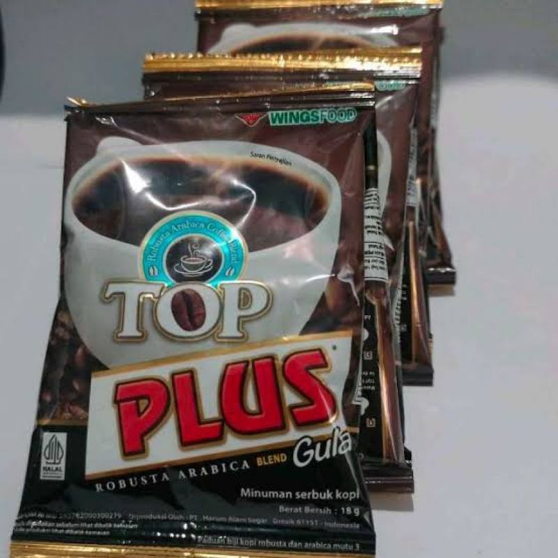 

Kopi Top Plus Gula 1 Renceng Isi 10 Sachet