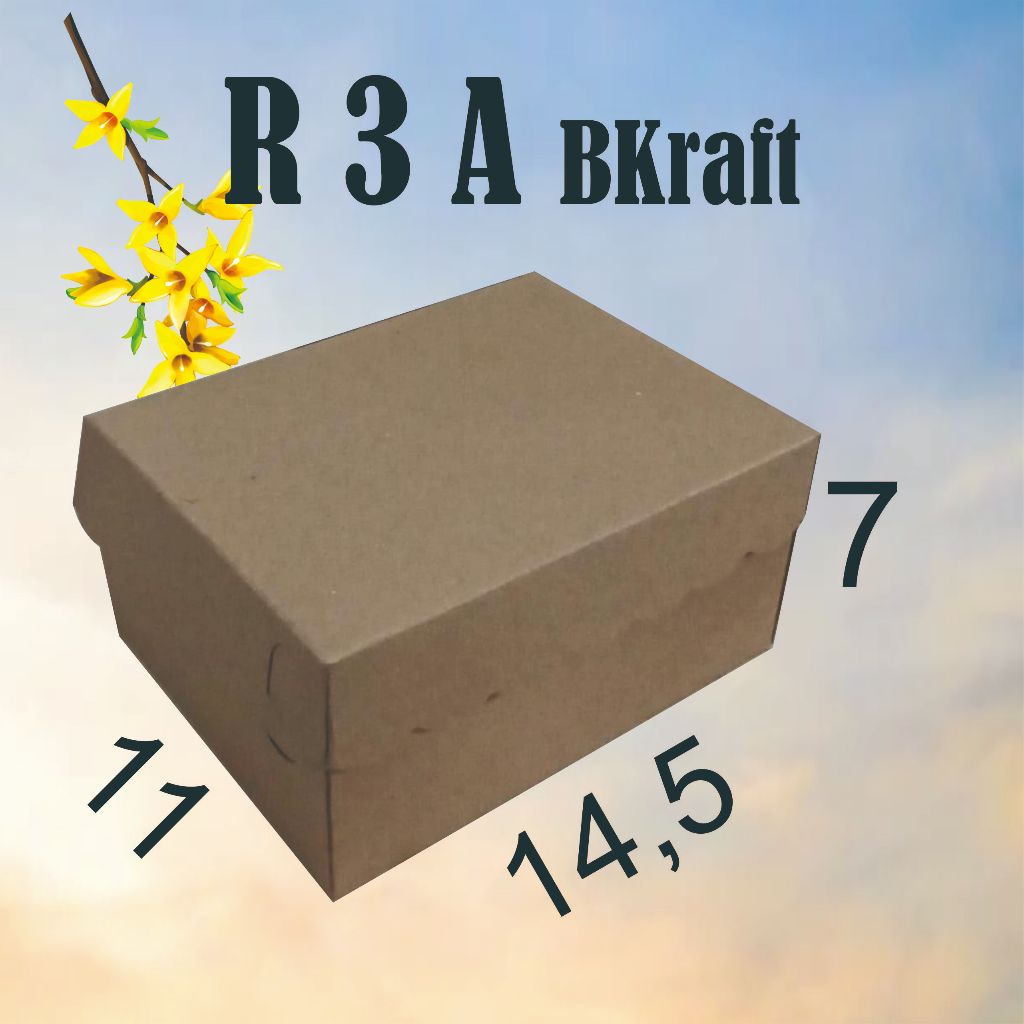 

R3A 270 isi 100 lmbr dus 14,5X11x7 Dus BROWN kraft Hampers/Box/Suvenir/ KOTAK Kue Roti