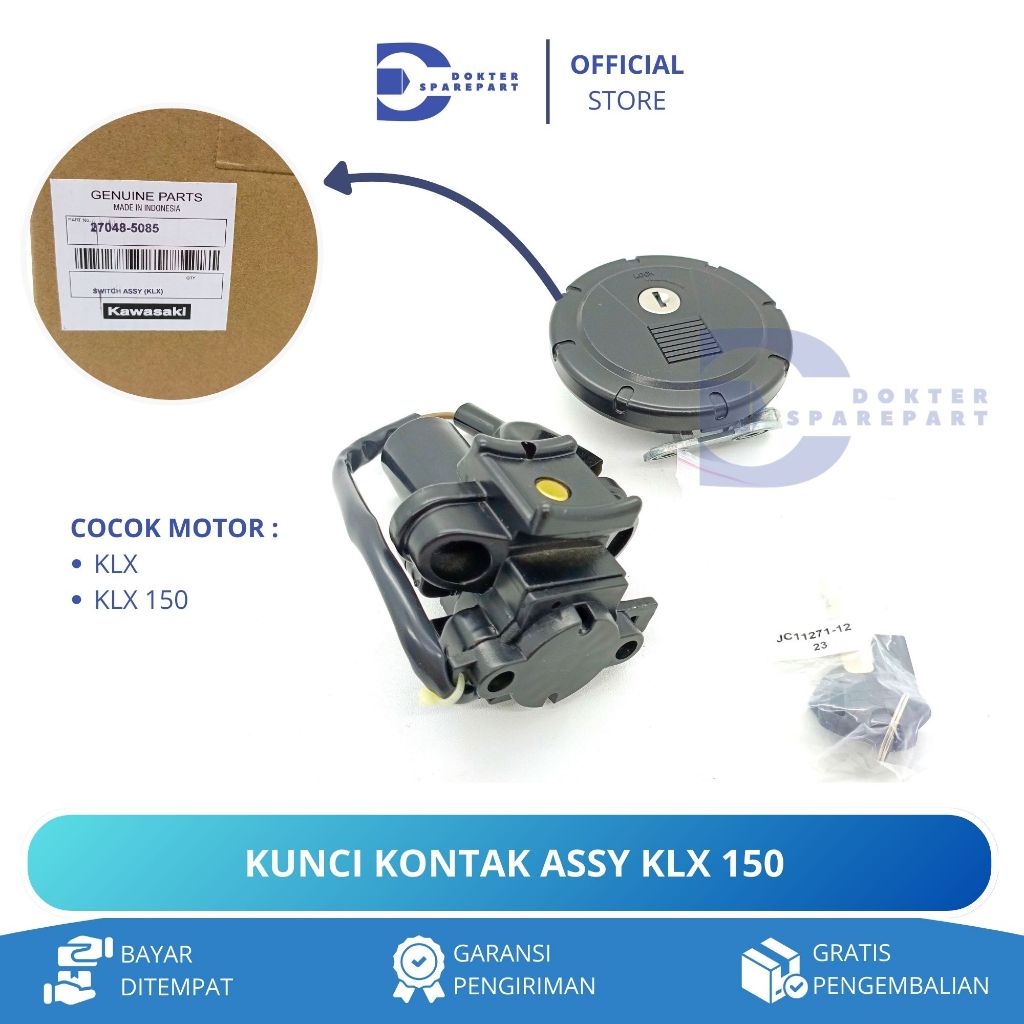KLX KUNCI KONTAK ASSY KEY SATU SET + TANGKI MOTOR KLX / KLX 150 HIGH QUALITY KAWASAKI