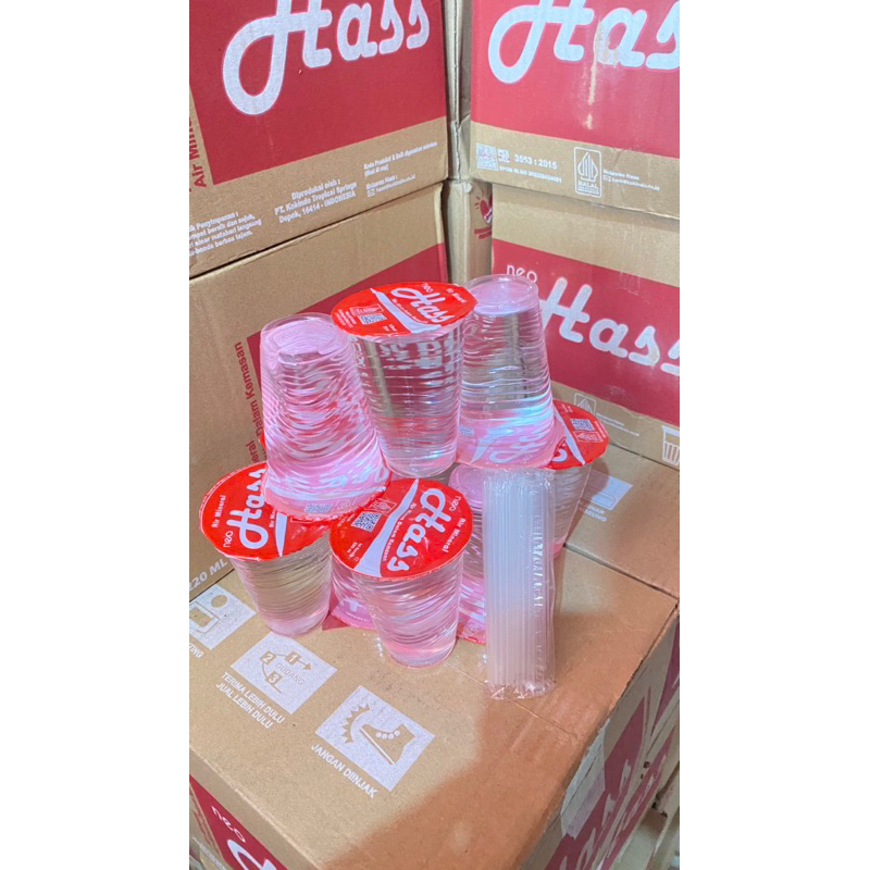 

(GRATIS ONGKIR ) NEO HASS air mineral GELAS / CUP 220Ml isi 48 cup