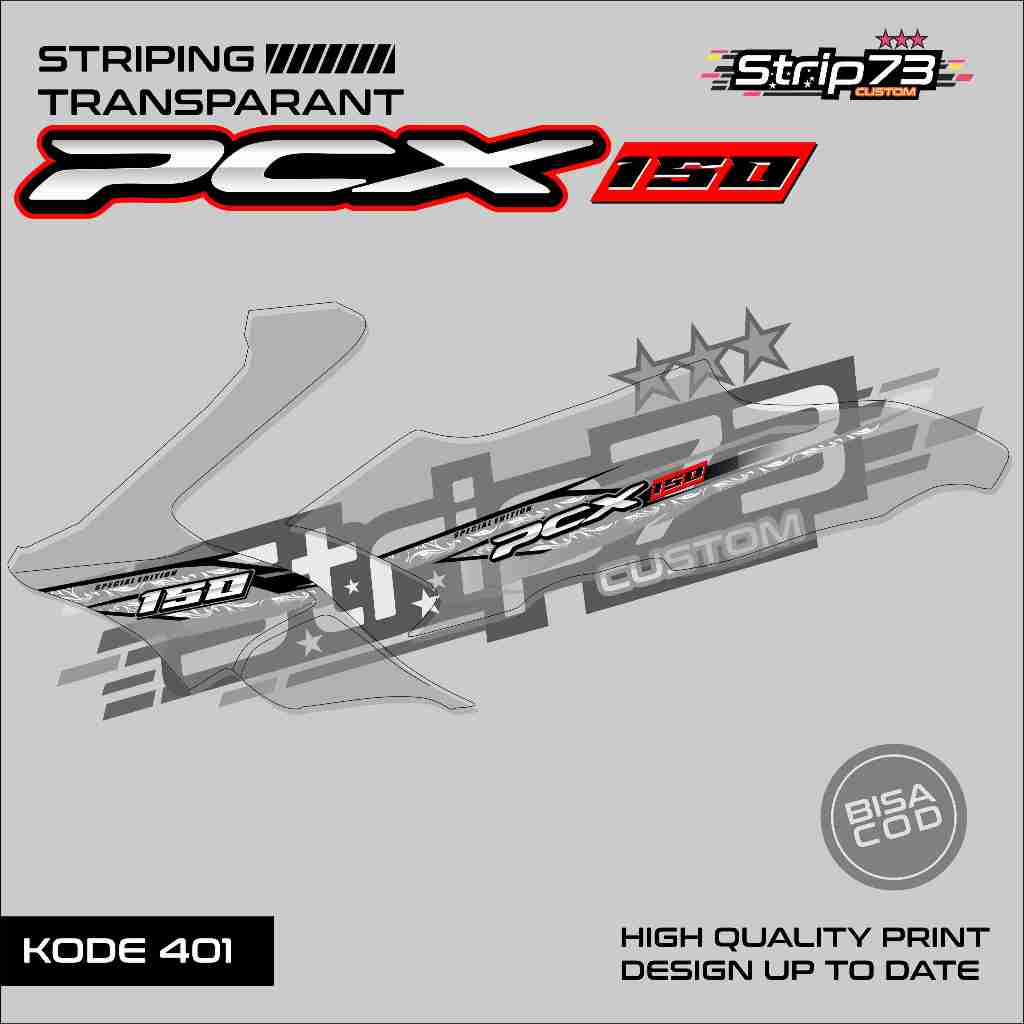 401 STRIPING TRANSPARAN PCX 150 - STRIPING TRANSPARAN PCX 150 PREMIUM GRAFIK