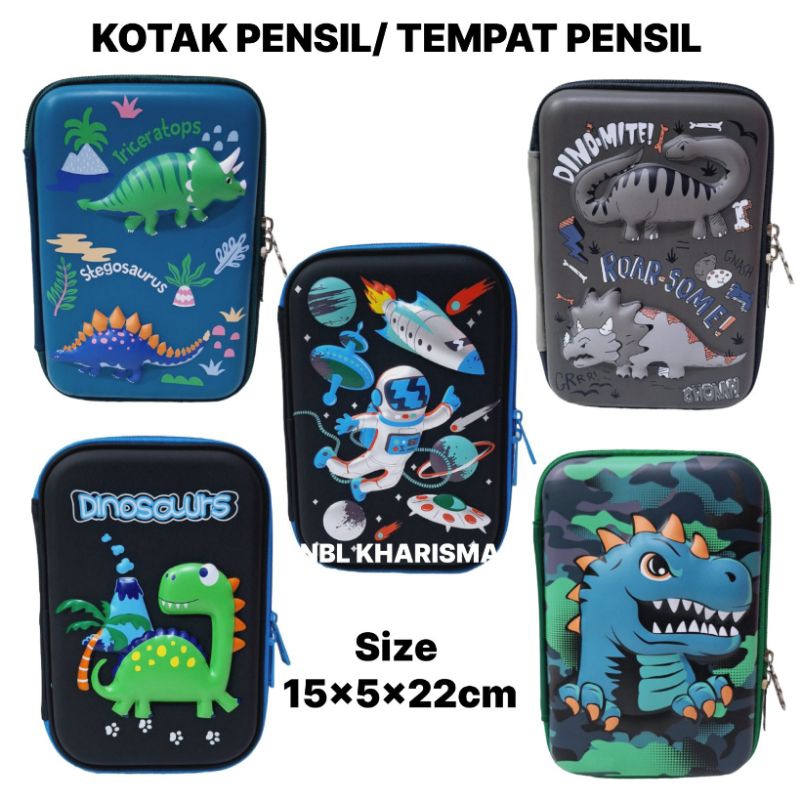 

NBL Kharisma - Tempat Pensil Laki Laki Dinosaurus, Astronot Motif Timbul