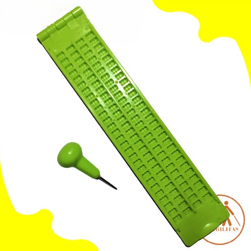 

RIGLET REGLET BRAILLE SIZE KECIL REGLET ALAT TULIS TUNANETRA 4 BARIS STYLUS KODE T8A8