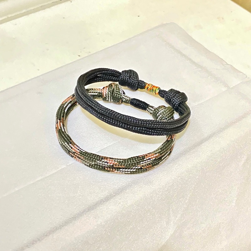 Gelang Premium Tali Paracord / Gelang Pria / Gelang Hitam / Gelang Simple Elegan