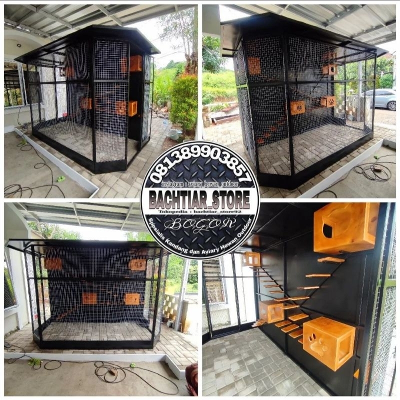 KANDANG AVIARY KUCING OUTDOOR MINIMALIS