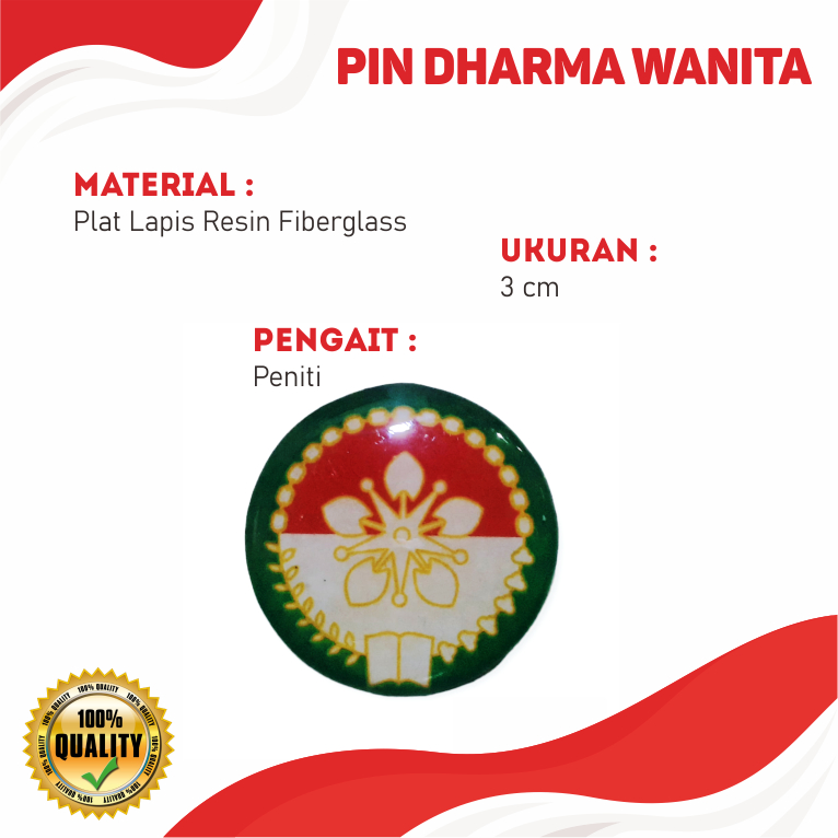 PIN DHARMA WANITA PERSATUAN / PIN DWP LAPIS RESIN