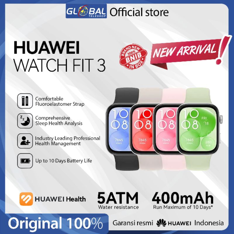 Huawei Watch Fit 3 Smartwatch 1.82" AMOLED Display