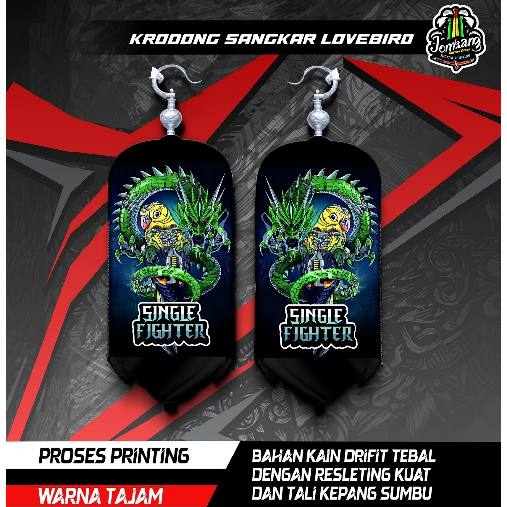 Krodong Krojong Sangkar Burung Kapsul, Desain Lovebird, Printing, Bahan Tebal, COD, High Quality
