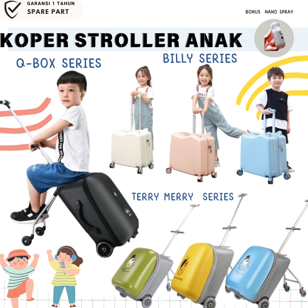 Paling Diminati Koper Stroller Koper Duduk Anak Trolley Troli Koper Stroller Cheerkids Kabin Bisa Di